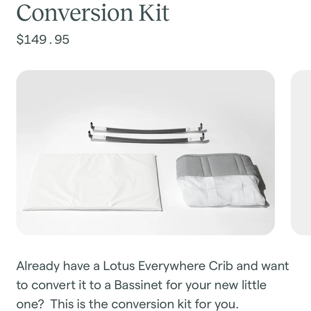 Guava Lotus Crib to Bassinet Conversion Kit